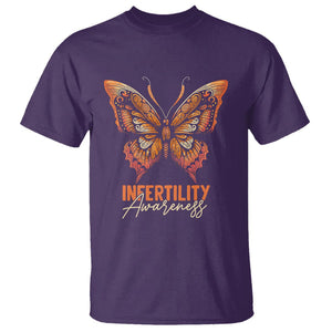 Infertility Awareness T Shirt IVF Orange Week Support Squad Butterfly TS02 Purple Printyourwear