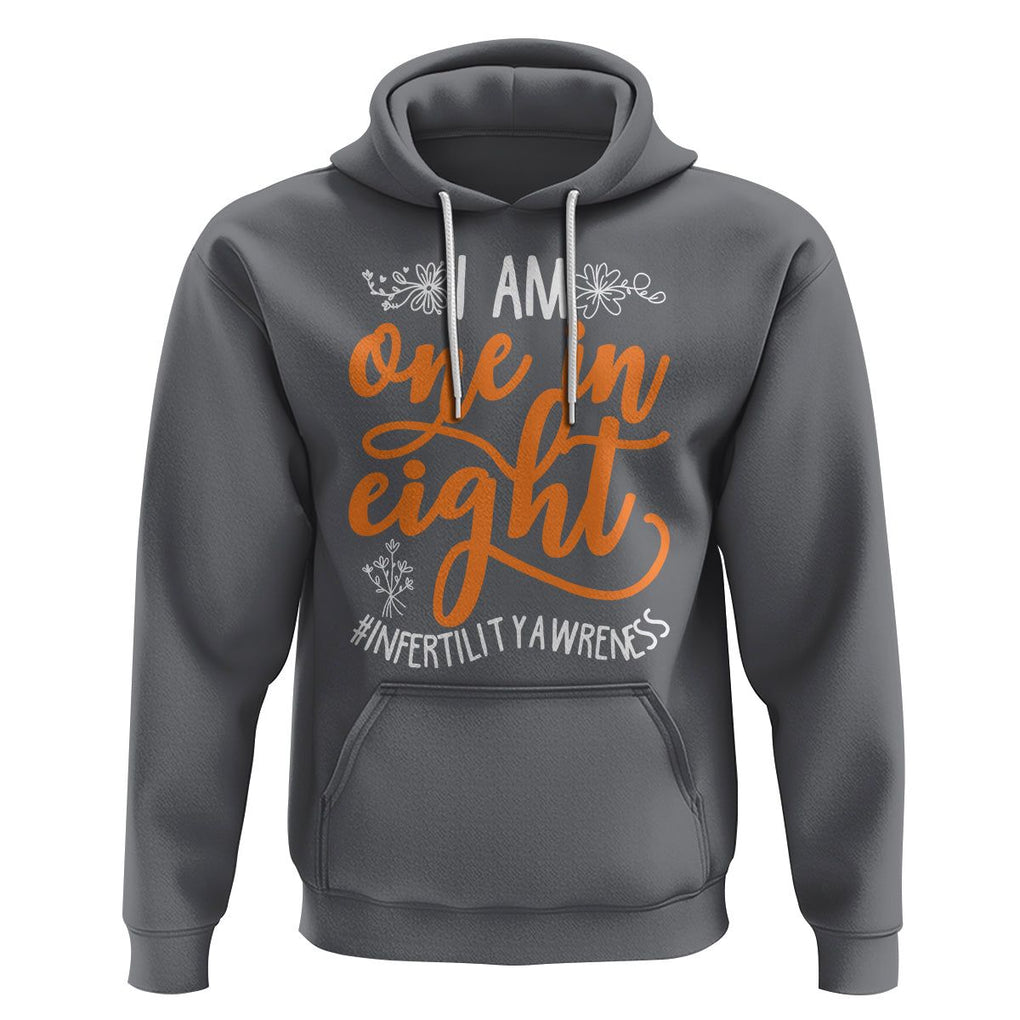 Infertility Awareness Hoodie Im One In Eight IVF Mom Transfer Day TS02 Charcoal Printyourwear