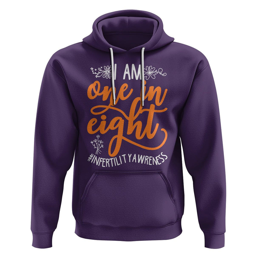 Infertility Awareness Hoodie Im One In Eight IVF Mom Transfer Day TS02 Purple Printyourwear
