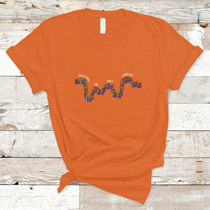 Mental Health Matters T Shirt Healing Is Not Linear Mental Health Awareness Flowers Linear TS02 Orange Printyourwear