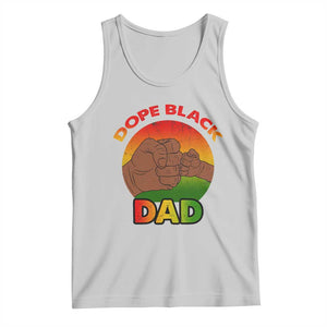 Dope Black Dad Tank Top Fist Bump Retro Vintage Father's Day Gift TS02 Ash Print Your Wear