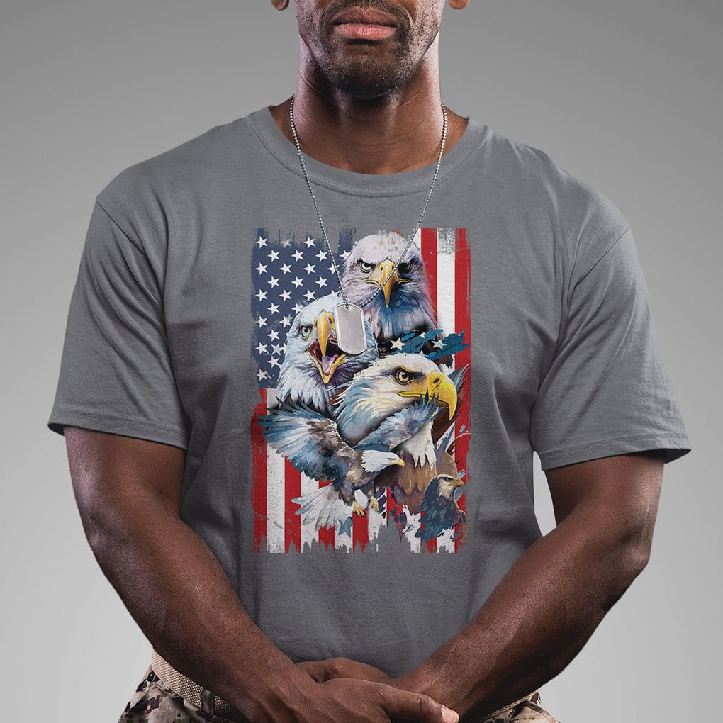Patriotic American Eagle T Shirt US Flag US Pride Patriotic Spirit TS02 Charcoal Print Your Wear