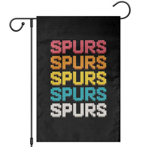 Retro Stacked Block Spurs Name Colorful Toy Brick Garden Flag for Sports Fan TS02 Black Print Your Wear