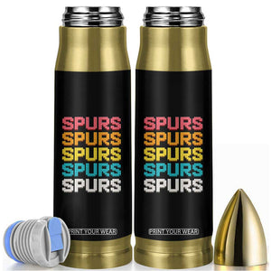 Retro Stacked Block Spurs Name Colorful Toy Brick Bullet Tumbler for Sports Fan TS02 Black Print Your Wear