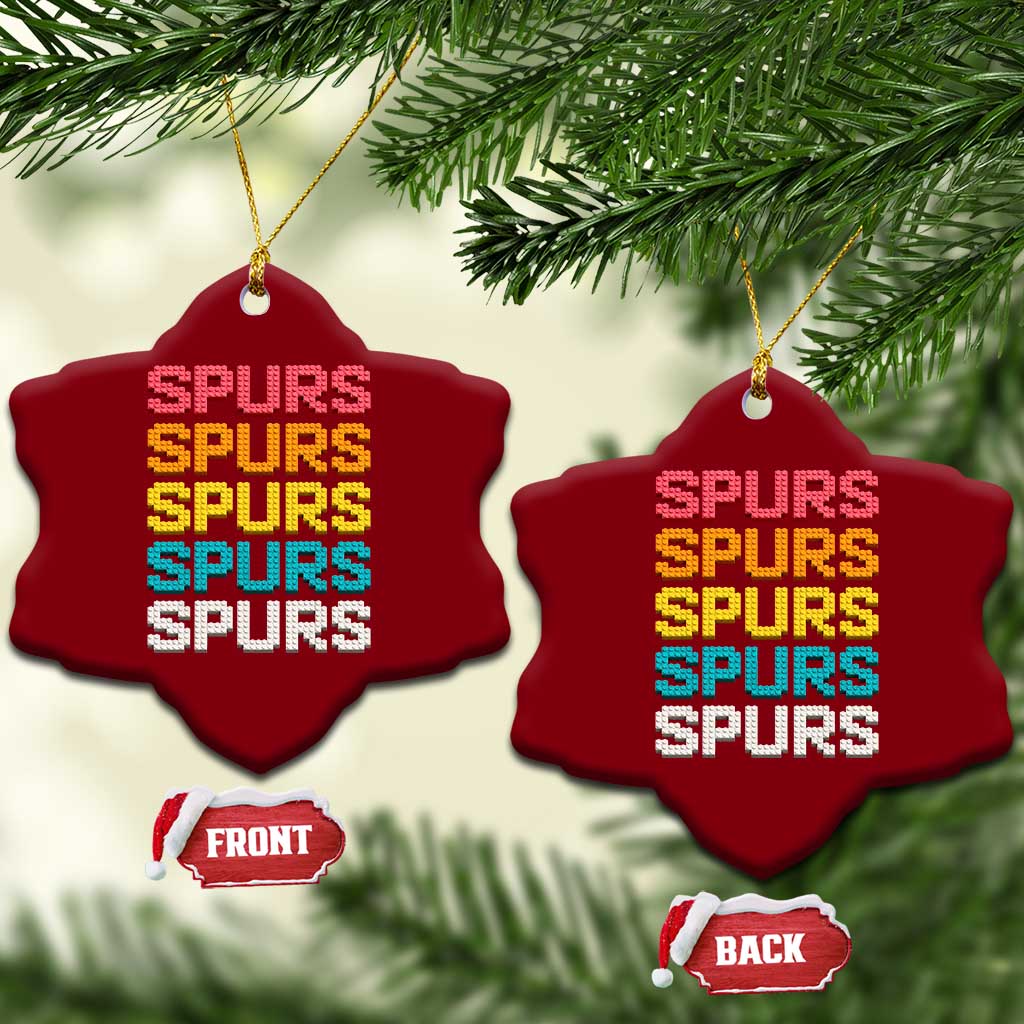 Retro Stacked Block Spurs Name Colorful Toy Brick Ceramic Ornament for Sports Fan TS02 Print Your Wear