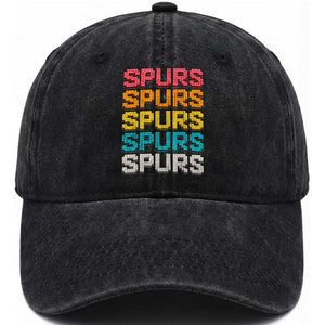 Retro Stacked Block Spurs Name Colorful Toy Brick Washed Cotton Baseball Cap for Sports Fan TS02 Print Your Wear