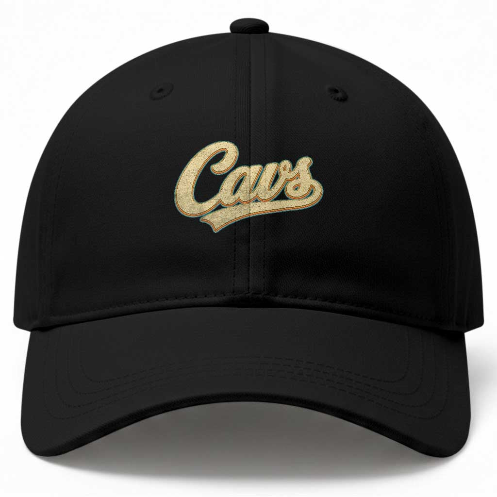 Vintage Cavs Name Script Baseball Cap for Sports Fan