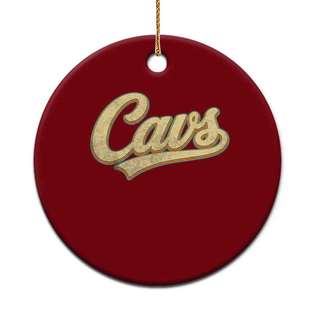 Vintage Cavs Name Script Ceramic Ornament for Sports Fan TS02 1pc Red Print Your Wear