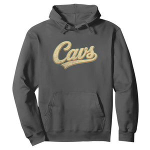 Vintage Cavs Name Script Hoodie for Sports Fan TS02 Dark Heather Print Your Wear