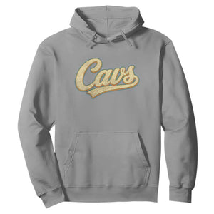Vintage Cavs Name Script Hoodie for Sports Fan TS02 Sport Gray Print Your Wear