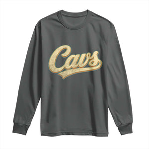 Vintage Cavs Name Script Long Sleeve Shirt for Sports Fan