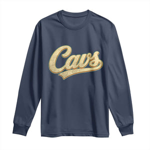 Vintage Cavs Name Script Long Sleeve Shirt for Sports Fan