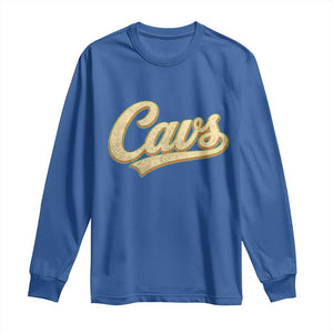 Vintage Cavs Name Script Long Sleeve Shirt for Sports Fan