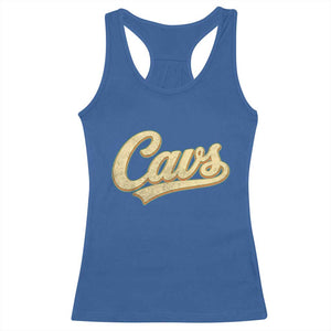Vintage Cavs Name Script Racerback Tank Top for Sports Fan TS02 Royal Blue Print Your Wear