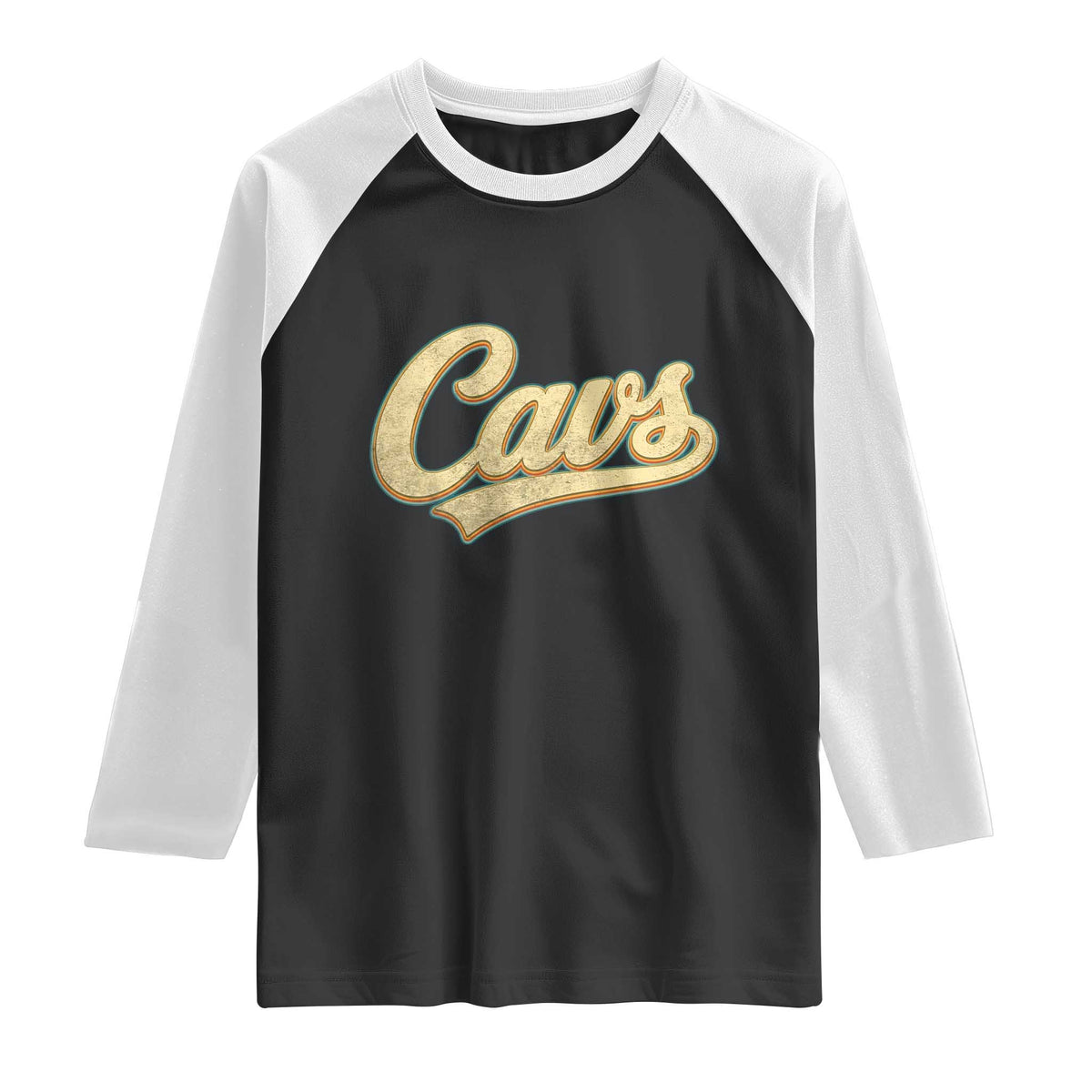 Vintage Cavs Name Script Raglan Shirt for Sports Fan