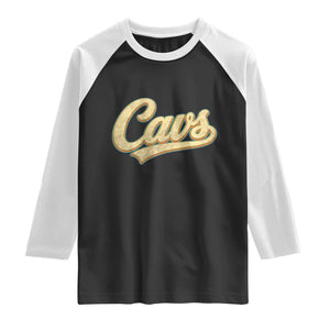 Vintage Cavs Name Script Raglan Shirt for Sports Fan