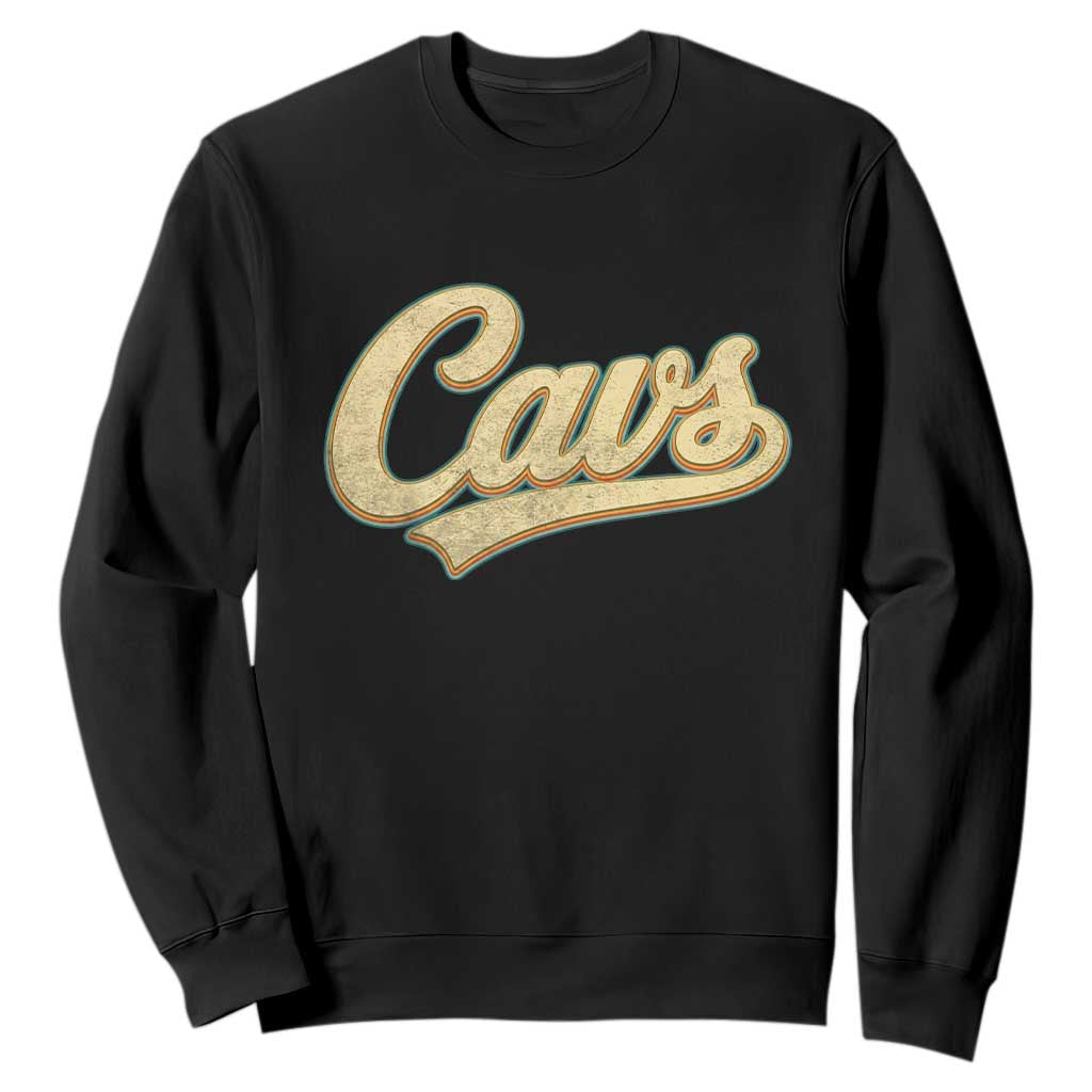 Vintage Cavs Name Script Sweatshirt for Sports Fan