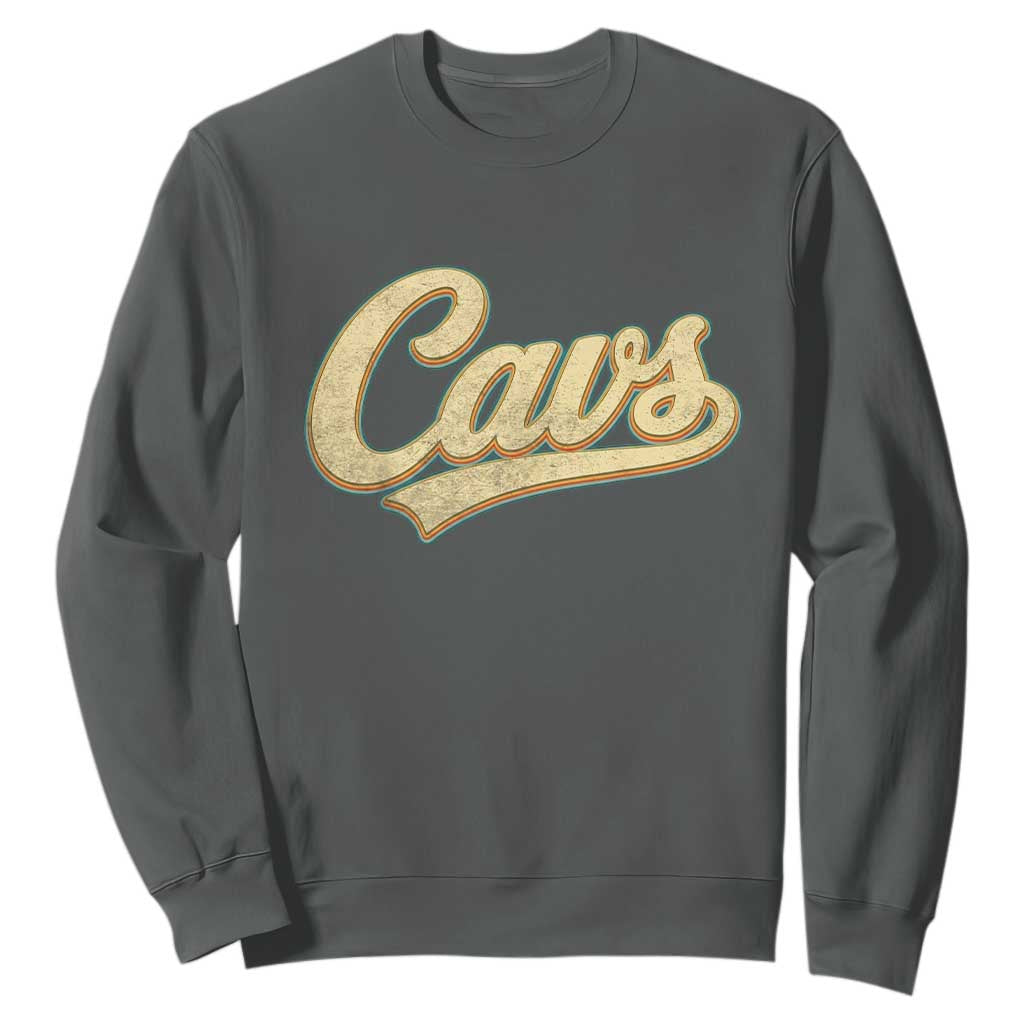 Vintage Cavs Name Script Sweatshirt for Sports Fan
