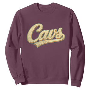 Vintage Cavs Name Script Sweatshirt for Sports Fan