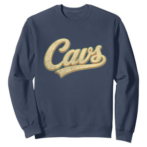 Vintage Cavs Name Script Sweatshirt for Sports Fan