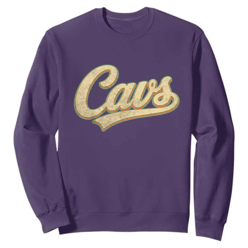 Vintage Cavs Name Script Sweatshirt for Sports Fan