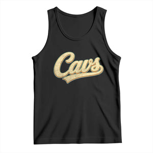 Vintage Cavs Name Script Tank Top for Sports Fan TS02 Black Print Your Wear