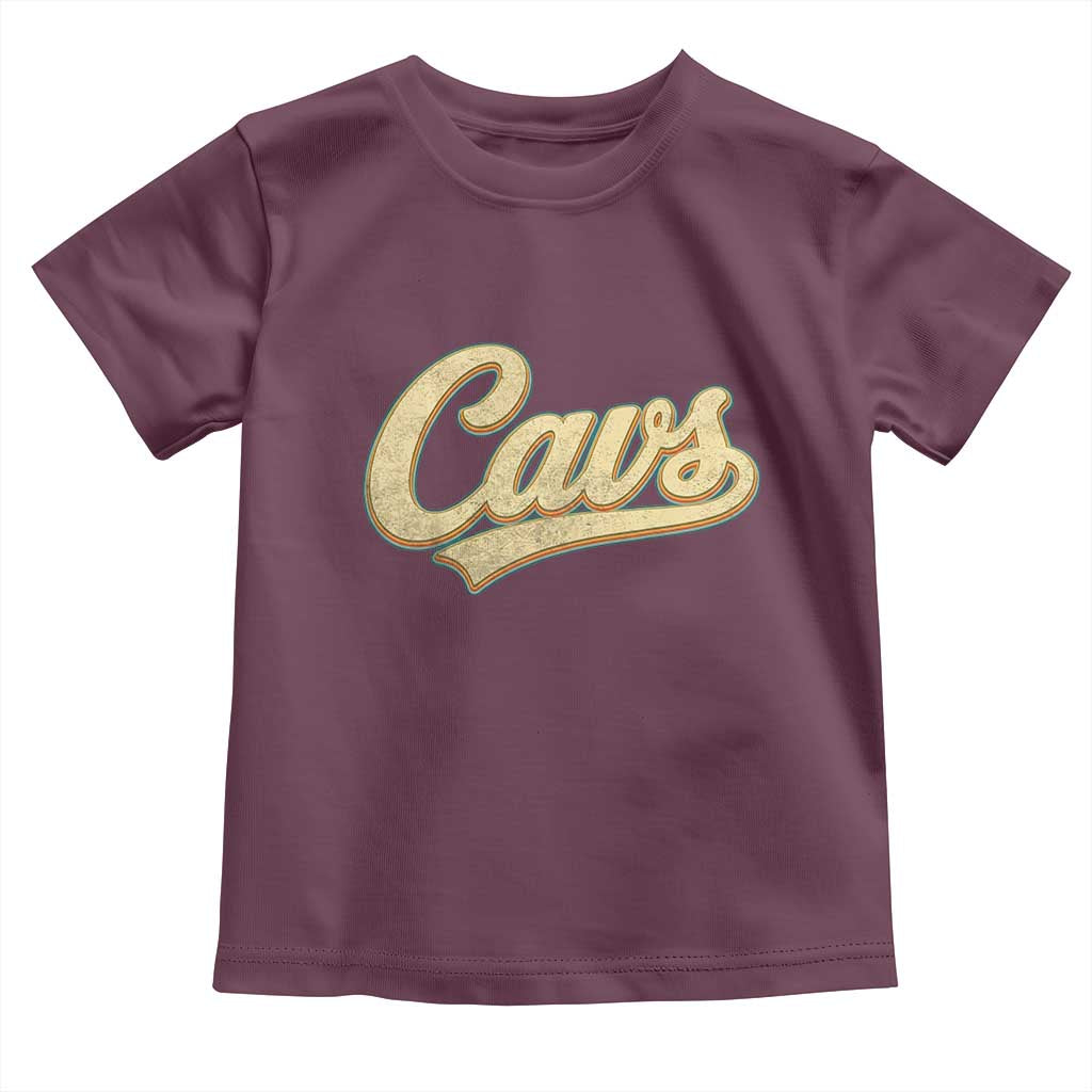 Vintage Cavs Name Script Toddler T Shirt for Sports Fan TS02 Maroon Print Your Wear