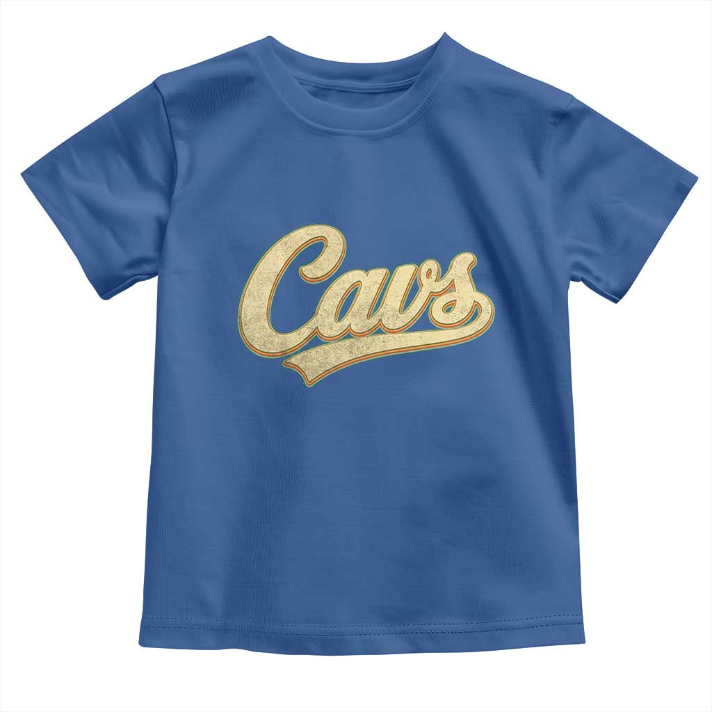 Vintage Cavs Name Script Toddler T Shirt for Sports Fan TS02 Royal Blue Print Your Wear