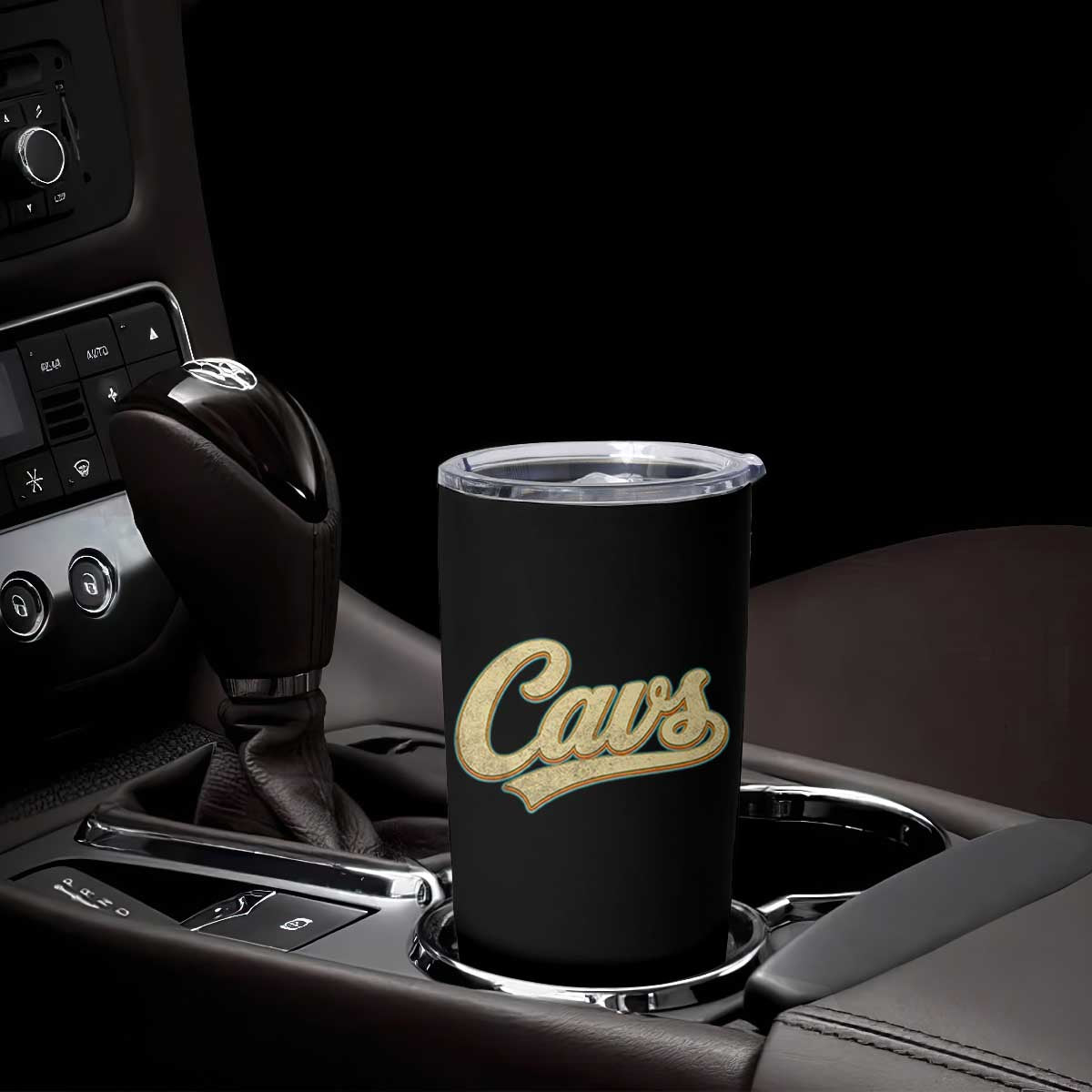 Vintage Cavs Name Script Tumbler Cup for Sports Fan