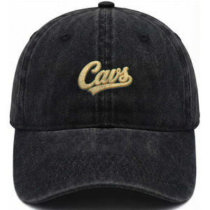 Vintage Cavs Name Script Washed Cotton Baseball Cap for Sports Fan TS02 Print Your Wear