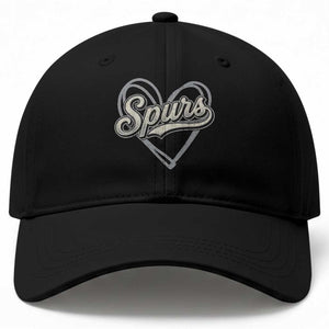 Vintage Spurs Name Script Heart Baseball Cap for Sports Fan TS02 Print Your Wear
