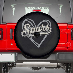 Vintage Spurs Name Script Heart Spare Tire Cover for Sports Fan TS02 Black Print Your Wear
