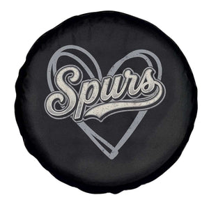 Vintage Spurs Name Script Heart Spare Tire Cover for Sports Fan TS02 Print Your Wear