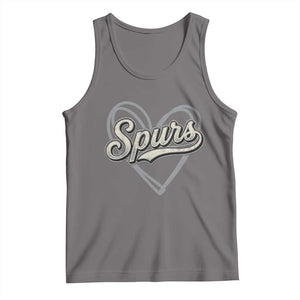 Vintage Spurs Name Script Heart Tank Top for Sports Fan
