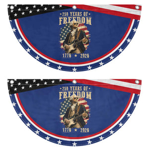 250 Years of Freedom George Washington Rock Star Patriotic Fan Flag Funny Electric Guitar Player Vintage American Flag 1776 to 2026 Semiquincentennial
