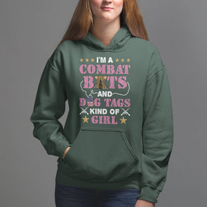 Female Veteran Hoodie I'm A Combat Boots And Dog Tags Kind Of Girl TS02 Dark Forest Green Printyourwear