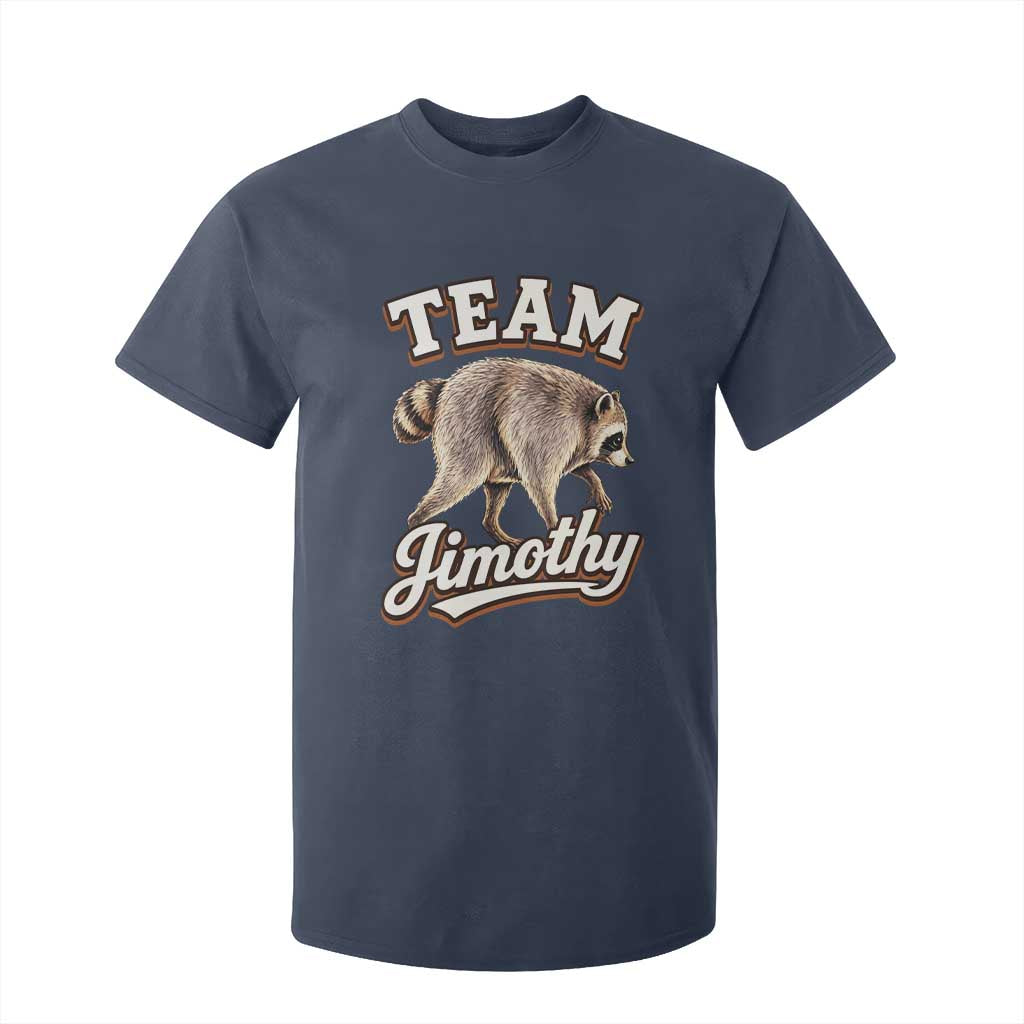 Team Jimothy Funny Viral Seattle Raccoon Legend T Shirt For Kid Trash Panda Meme Vintage Sports Style Graphic TS02 Navy Print Your Wear