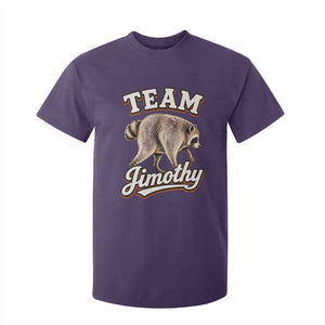 Team Jimothy Funny Viral Seattle Raccoon Legend T Shirt For Kid Trash Panda Meme Vintage Sports Style Graphic TS02 Purple Print Your Wear