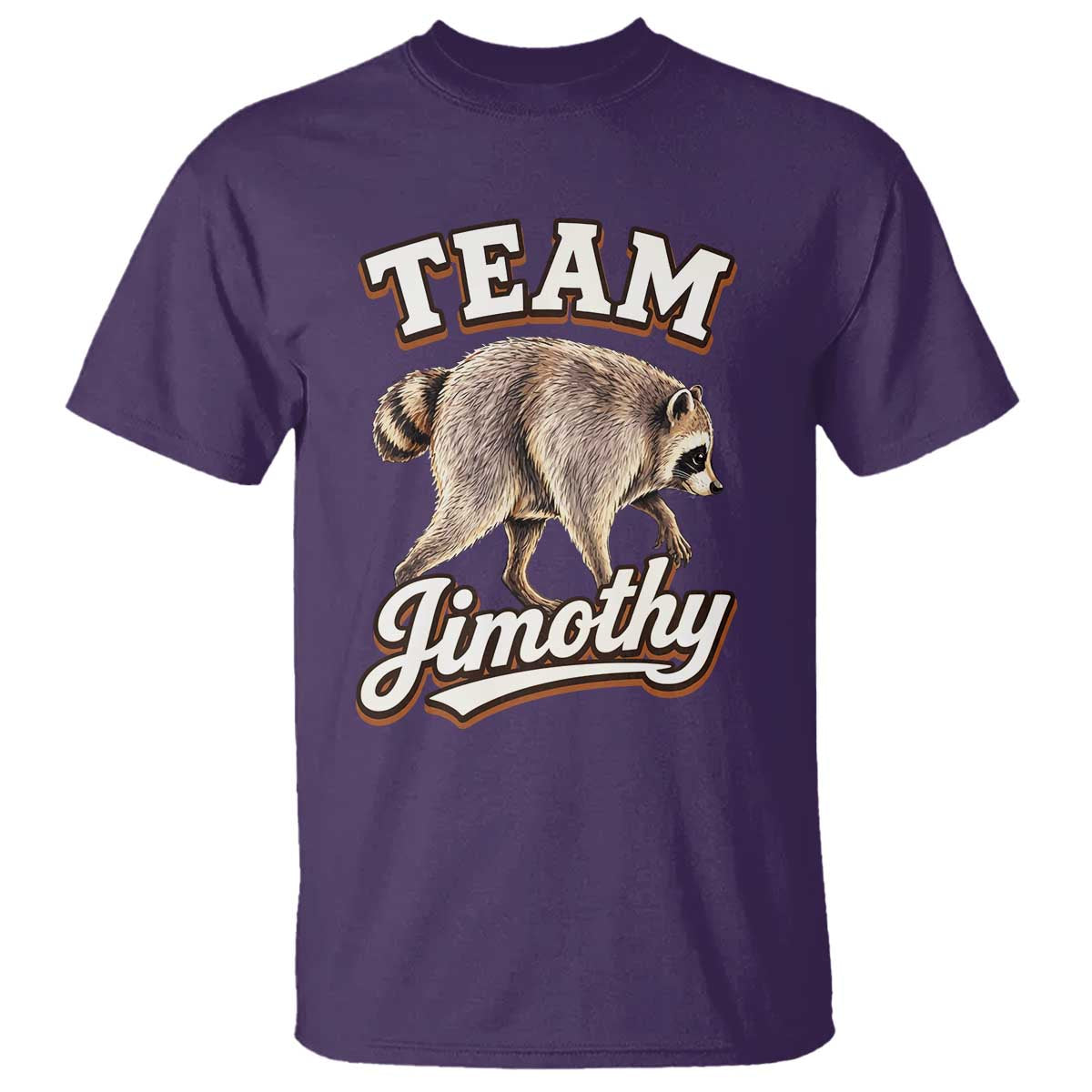 Team Jimothy Funny Viral Seattle Raccoon Legend T Shirt Trash Panda Meme Vintage Sports Style Graphic TS02 Purple Print Your Wear