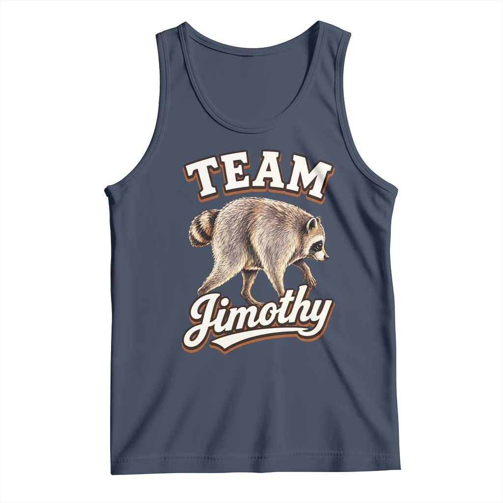Team Jimothy Funny Viral Seattle Raccoon Legend Tank Top Trash Panda Meme Vintage Sports Style Graphic TS02 Navy Print Your Wear