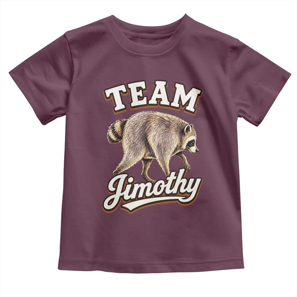 Team Jimothy Funny Viral Seattle Raccoon Legend Toddler T Shirt Trash Panda Meme Vintage Sports Style Graphic TS02 Maroon Print Your Wear