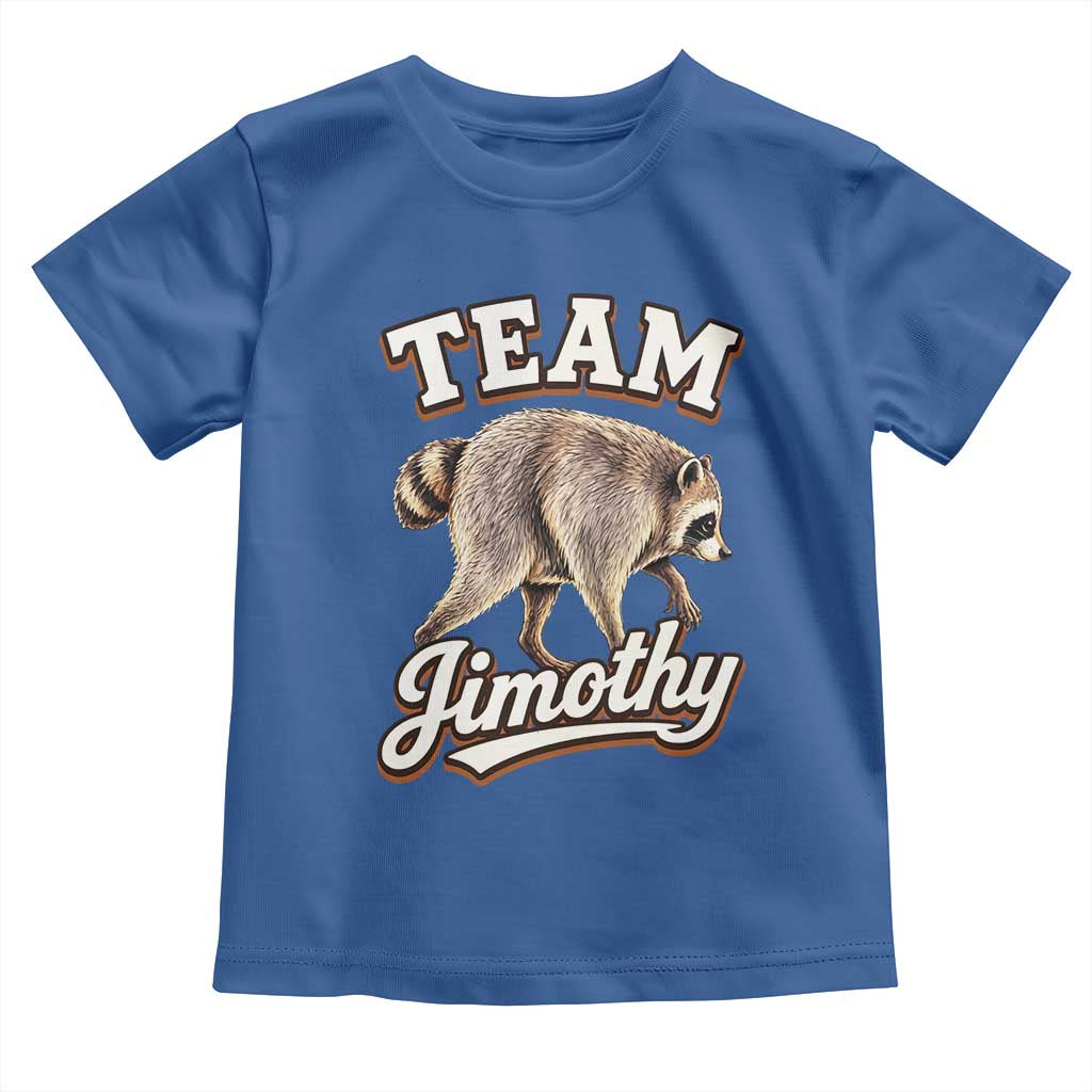 Team Jimothy Funny Viral Seattle Raccoon Legend Toddler T Shirt Trash Panda Meme Vintage Sports Style Graphic TS02 Royal Blue Print Your Wear