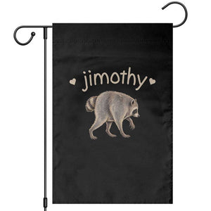 Cute Jimothy the Raccoon Heart Graphic Garden Flag Viral Seattle Trash Panda Meme TS02 Black Print Your Wear