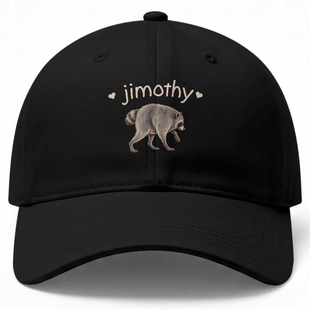 Cute Jimothy the Raccoon Heart Graphic Baseball Cap Viral Seattle Trash Panda Meme TS02 Print Your Wear