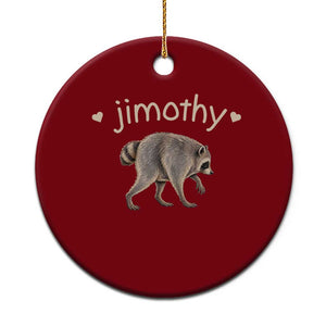 Cute Jimothy the Raccoon Heart Graphic Ceramic Ornament Viral Seattle Trash Panda Meme TS02 1pc Red Print Your Wear