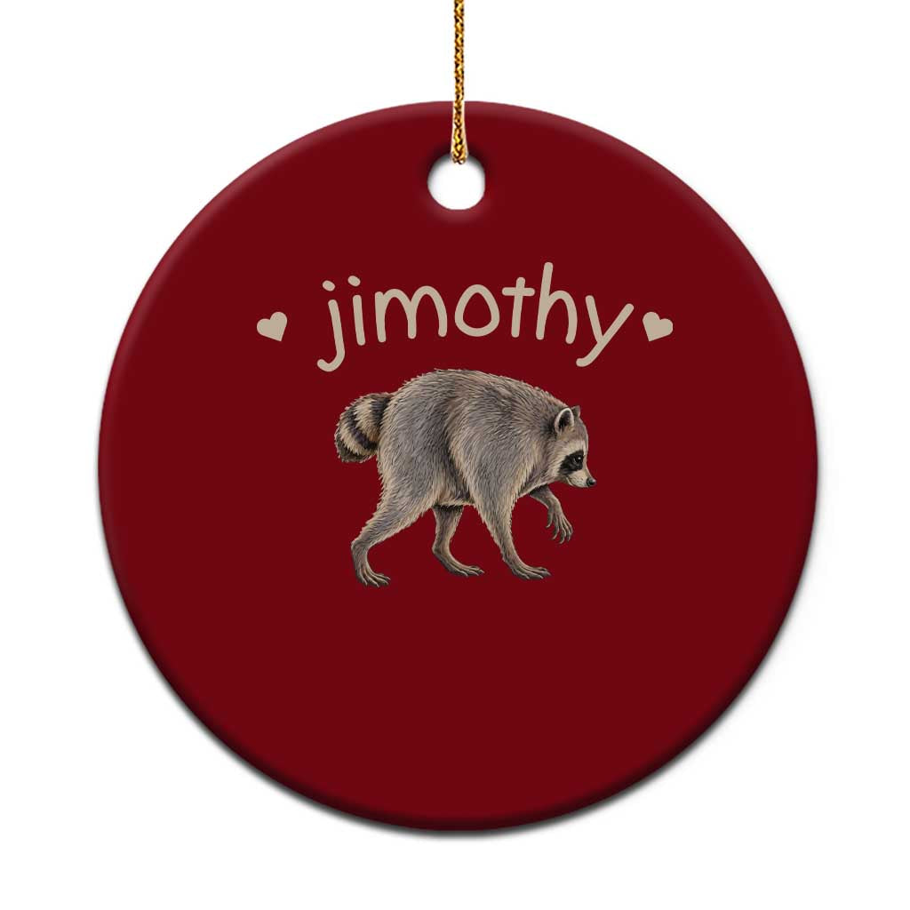 Cute Jimothy the Raccoon Heart Graphic Ceramic Ornament Viral Seattle Trash Panda Meme TS02 1pc Red Print Your Wear