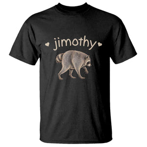Cute Jimothy the Raccoon Heart Graphic T Shirt Viral Seattle Trash Panda Meme TS02 Black Print Your Wear