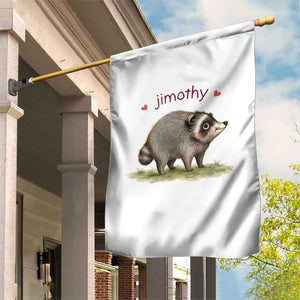 Cute Watercolor Viral Jimothy the Raccoon Garden Flag Viral Seattle Trash Panda Meme TS02 Print Your Wear