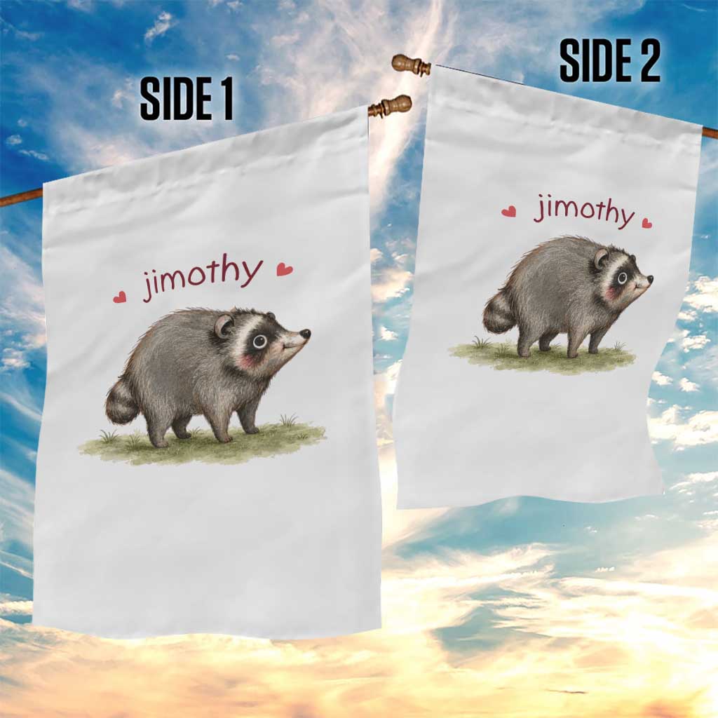 Cute Watercolor Viral Jimothy the Raccoon Garden Flag Viral Seattle Trash Panda Meme TS02 Print Your Wear