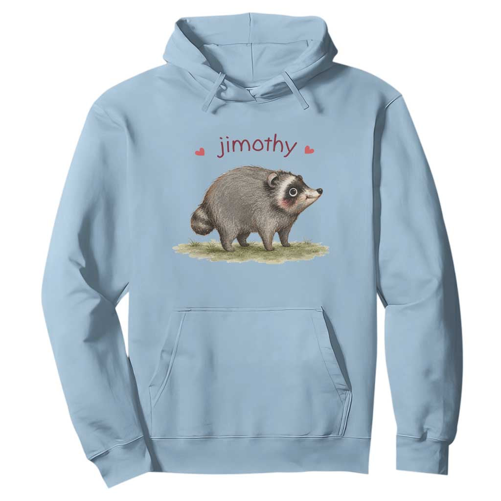 Cute Watercolor Viral Jimothy the Raccoon Hoodie Viral Seattle Trash Panda Meme TS02 Light Blue Print Your Wear